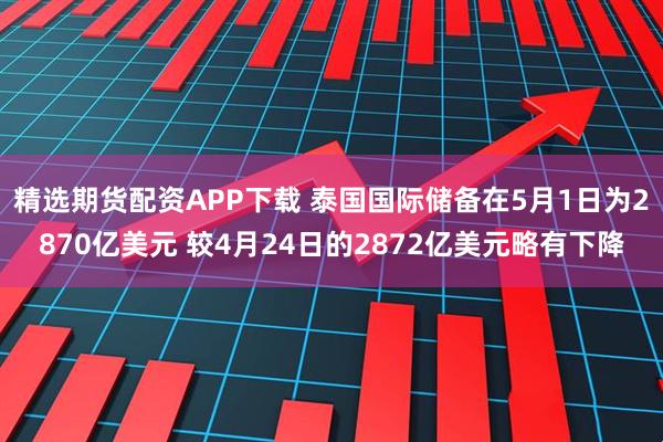 精选期货配资APP下载 泰国国际储备在5月1日为2870亿美元 较4月24日的2872亿美元略有下降